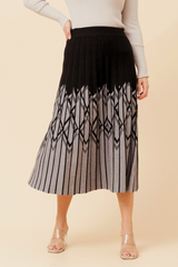 Caroline Morgan Pleated Knit Skirt