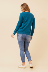 Caroline Morgan Pearl Embellished Knit Jumper