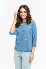 Urban Luxury Lurex Hearts Jumper