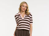 Urban Luxury Knit Striped Polo