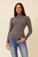 Caroline Morgan Polo Neck Ribbed Skivvy