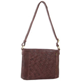 Pierre Cardin Woven Embossed Leather CrossBody Bag