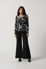 Joseph Ribkoff Letter Print Top