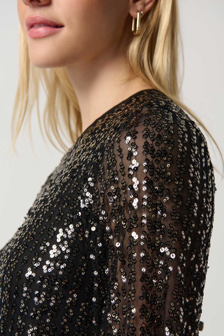 sequin boxy top