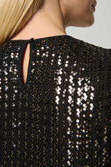 Joseph Ribkoff Sequin Boxy Top