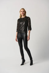 Joseph Ribkoff Sequin Boxy Top