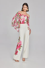 Joseph Ribkoff Floral off Shoulder Top