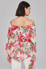 Joseph Ribkoff Floral off Shoulder Top