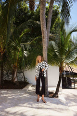 Joseph Ribkoff Laser Cut Leatherette Jacket