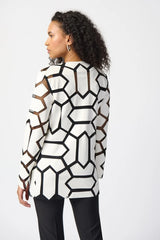 Joseph Ribkoff Laser Cut Leatherette Jacket