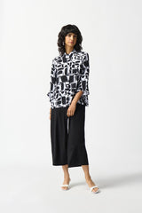 Joseph Ribkoff Geometric Print Trapeze Blouse