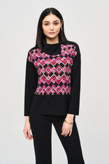 Joseph Ribkoff Cowl Neck Oversized Top