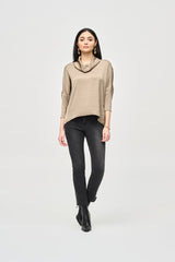 Joseph Ribkoff Satin Cowl Collar Top