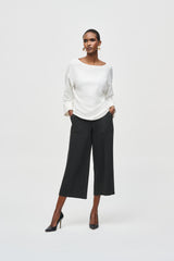 Joseph Ribkoff Marled Casual Culottes