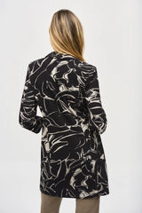 Joseph Ribkoff Abstract Print Long Blazer