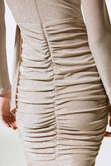 Joseph Ribkoff Glittery Ruched Bodycon Dress