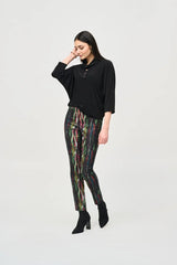 Joseph Ribkoff Abstract Print Slim Pull-On Pants