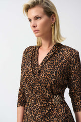 Joseph Ribkoff Animal Print Fitted Top