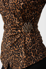 Joseph Ribkoff Animal Print Fitted Top