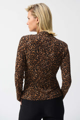Joseph Ribkoff Animal Print Fitted Top