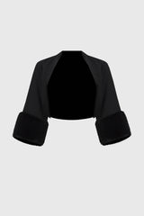 Joseph Ribkoff Cropped Fur Cuff Shrug