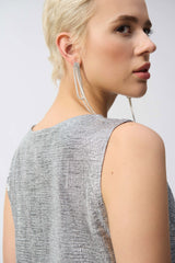 Joseph Ribkoff Foiled Melange Knit Top