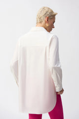 Joseph Ribkoff Embroidered Flower Cotton Shirt