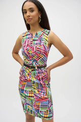 Joseph Ribkoff Abstract Print Sheath Dress
