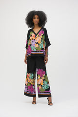 Joseph Ribkoff Woven Floral Print Boxy Top