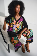 Joseph Ribkoff Woven Floral Print Boxy Top