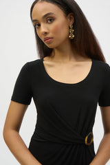 Joseph Ribkoff Fitted Top With Buckle Detail