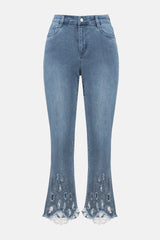 Joseph Ribkoff Stretch Crop Jeans with Embroidery