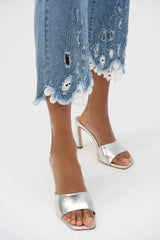 Joseph Ribkoff Stretch Crop Jeans with Embroidery