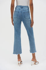 Joseph Ribkoff Stretch Crop Jeans with Embroidery