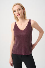 Joseph Ribkoff Metallic Camisole with Rhinestones
