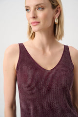 Joseph Ribkoff Metallic Camisole with Rhinestones