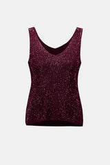 Joseph Ribkoff Metallic Camisole with Rhinestones