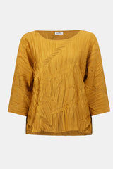 Joseph Ribkoff Pleated Satin Boxy Top