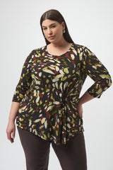 Joseph Ribkoff Animal Print Asymmetrical Tunic