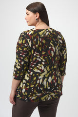Joseph Ribkoff Animal Print Asymmetrical Tunic