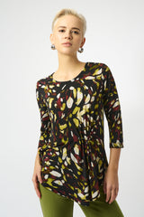 Joseph Ribkoff Animal Print Asymmetrical Tunic