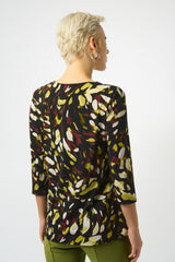 Joseph Ribkoff Animal Print Asymmetrical Tunic