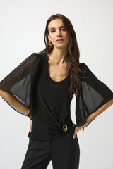 Joseph Ribkoff Chiffon Fitted Top