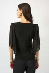 Joseph Ribkoff Chiffon Fitted Top