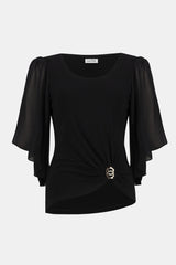 Joseph Ribkoff Chiffon Fitted Top