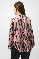 Joseph Ribkoff Recycled Satin Animal Print Top