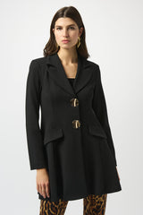Joseph Ribkoff Scuba Crepe Fit and Flare Coat