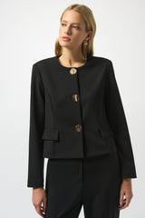Joseph Ribkoff Scuba Crepe Boxy Blazer