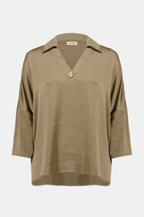 Joseph Ribkoff Recycled Hammered Satin Boxy Top