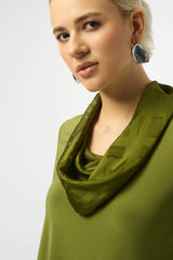 Joseph Ribkoff Satin Burnout Fitted Top